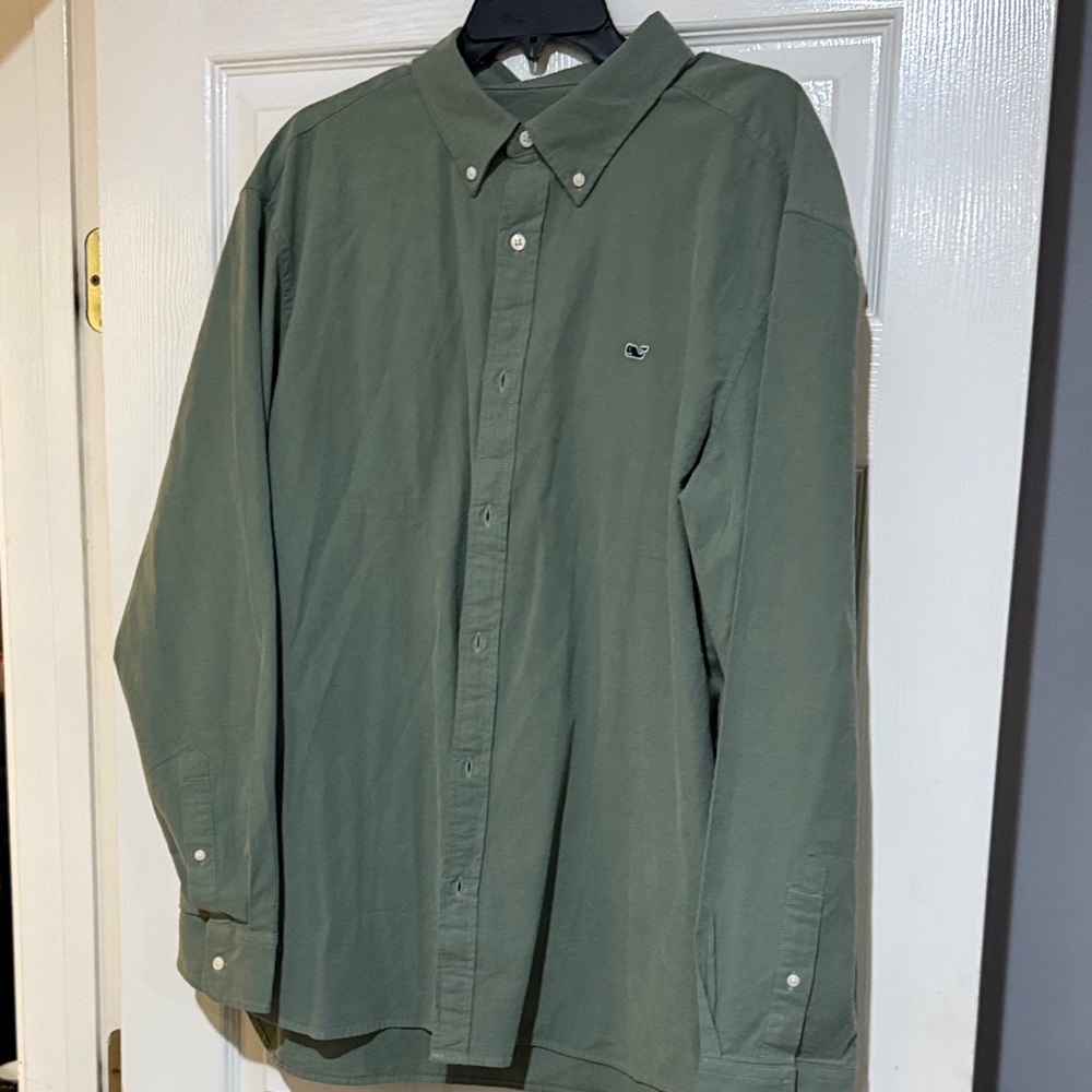 Vineyard Vines Men's Green Button-Down XXL Shirt